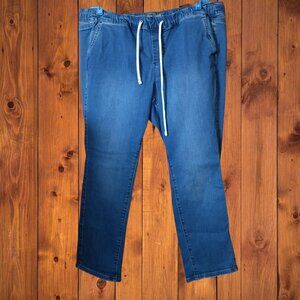 Torrid Women's Size 2S Pull On Elastic Waist Drawstring "Feel The Fit" Blue Jean